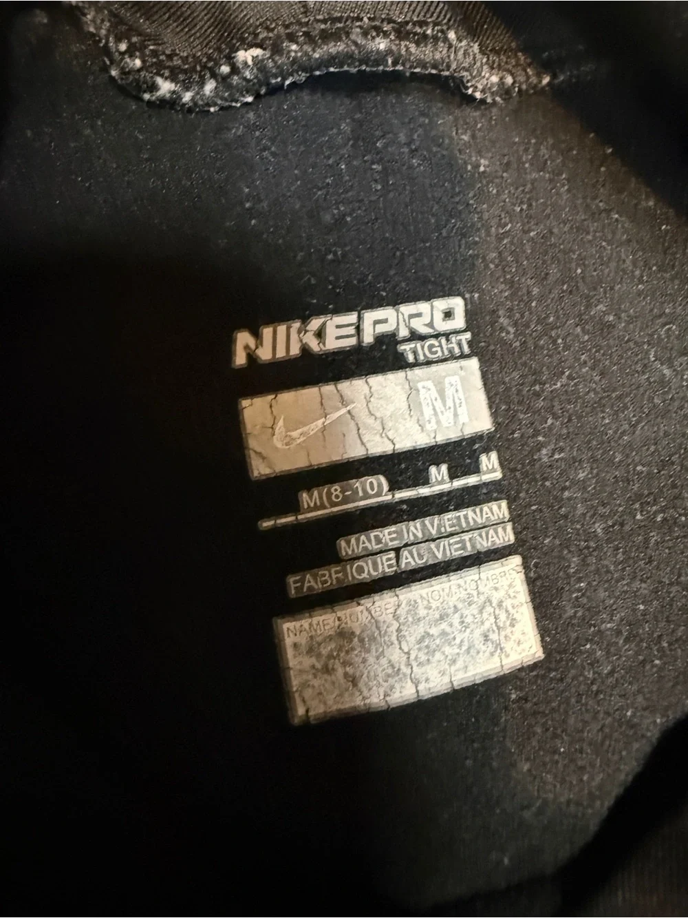 Nike Black Long Sleeve Performance Top with Gray Stitching